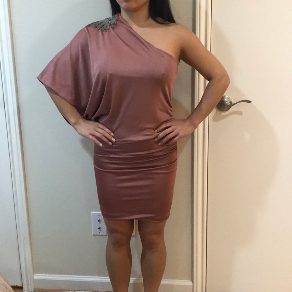 One shoulder cocktail dress